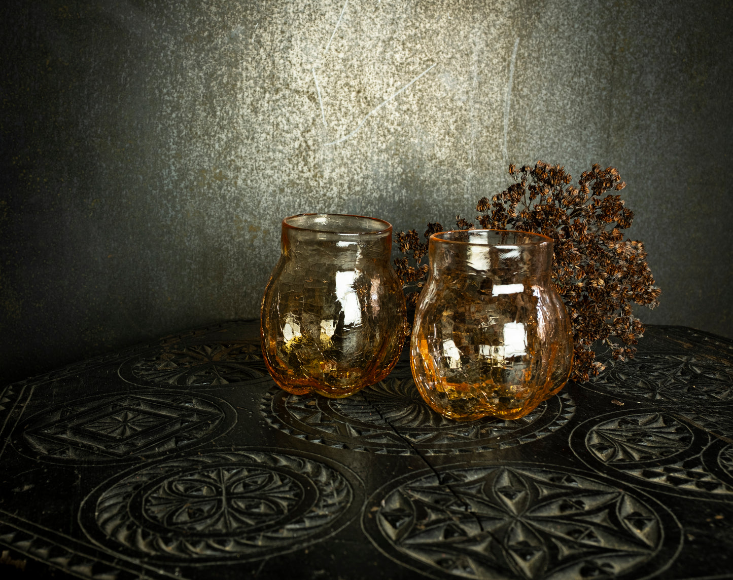 Åsa Jungnelius. Tubby tumbler - amber